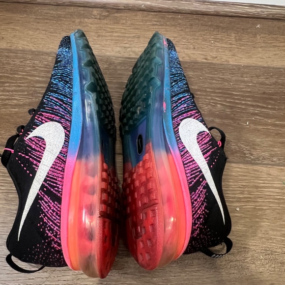 Nike Flyknit Max Womens Black/Blue/Hyperpunch 620659--002 - Picture 7 of 9
